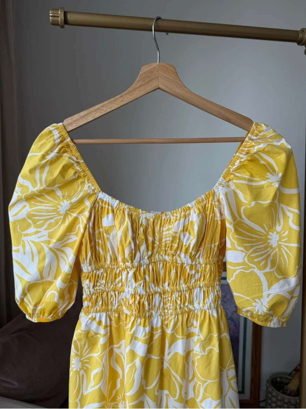 Faithfull The Brand Marinelli Mini Dress Yellow Floral Revolve, S - Picture 5 of 13